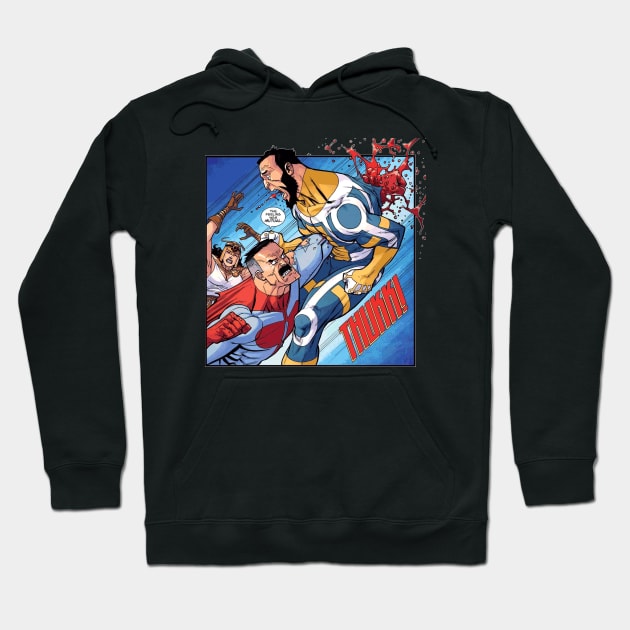 omniman vs immortal Hoodie by super villain